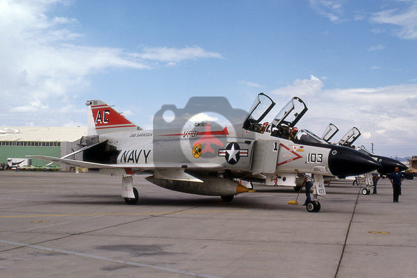 155513(AC103) McDonnell Douglas F-4J, USN(VF-31), Nellis 1975