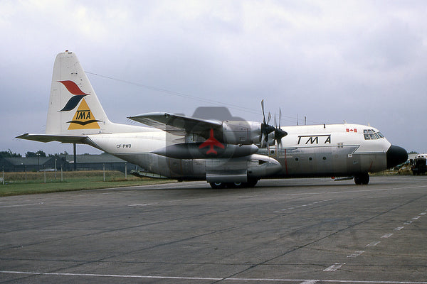 CF-PWO Lockheed L100 Hercules, Pacific Western Airlines on lease to Trans Mediterranean Airways, 1967