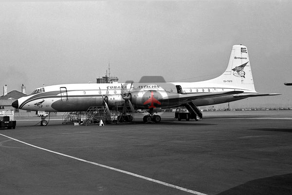 CU-T670 Bristol Britannia 318, Cubana de Aviacion, Luton 1971