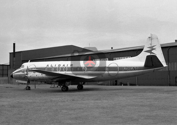 F-BGNT Vickers Viscount 708, Alidair, Castle Donnington, 1975