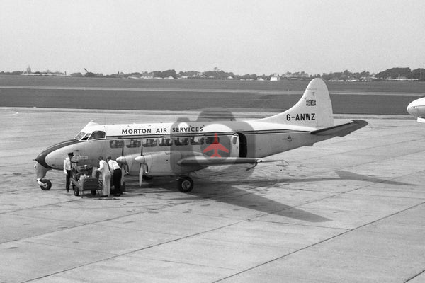 G-ANWZ De Havilland DH114 Heron 1B, Morton Air Services, Guernsey 1965