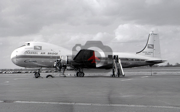 G-ANYB Aviation Traders ATL98 Carvair, British United Airways , Channel Air Bridge, Southend 1962