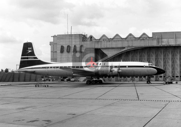 G-AOVJ Bristol Britannia 312, BOAC, Heathrow, 1963