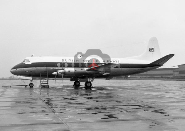 G-ARBY Vickers Viscount 708, British United Airways, Wymeswold, 1962