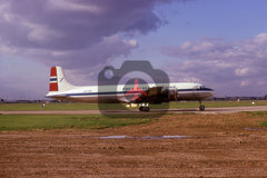 LN-FON Douglas DC-6A, Fred Olsen, Heathrow, 1973