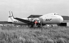 LN-NAA Aviation Traders ATL98 Carvair, BAF colour scheme. Southend 1974