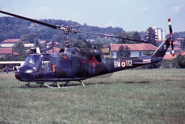 MM80357(RM112), Agusta-Bell 204B, Italian AF, Vergiate, 1977