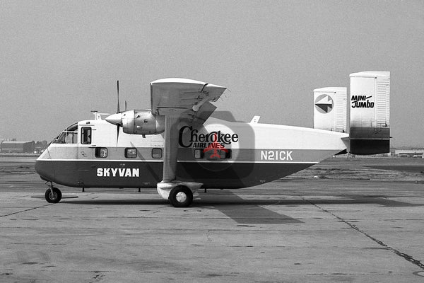 N21CK Short SC7 Skyvan, Cherokee Airlines, Los Angeles 1969