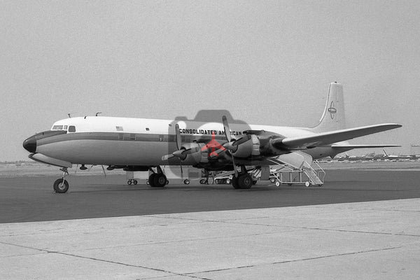 N9734Z Douglas DC-7C, Consolidated American Aviation Service, Long Beach 1968