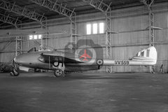 VV559 De Havilland Vampire FB.5, RAF, Woodvale 1959